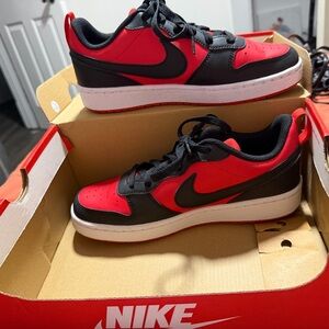 Nike Black and Red Athletic Shoes
